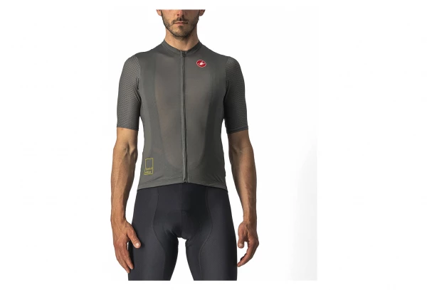 Maillot Manches Courtes Castelli Breath Attack Gris / Vert