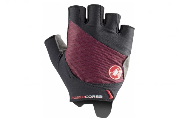 Gants Femme Castelli Rosso Corsa 2 Rouge Bordeaux Blanc / Noir
