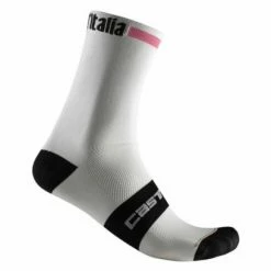 Chaussettes Castelli ROSA Giro 13 Blanc / Rose / Noir