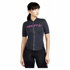 Maillot Manches Courtes Femme Craft Essence Bike Gris Rose