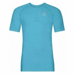 Maillot Manches Courtes Odlo Essential Seamless Bleu