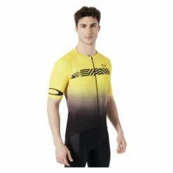 Maillot De Route OAKLEY Colorblock TOUR DE FRANCE Noir Jaune