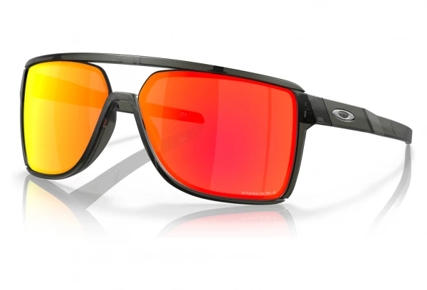 Lunettes Oakley Castel X-Silver Prizm Black / OO9147-0763 Gris / Orange – Image 11