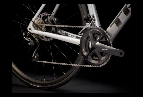 Vélo De Route Trek Emonda SL 5 Disc Shimano 105 11V Lithium Quicksilver/Brushed Chrome 2022 – Image 3