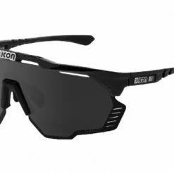Lunettes SCICON Aeroshade Kunken Noir Brillant / Gris Miroir Noir / Gris