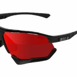 Lunettes SCICON Aerocomfort XL Noir Brillant / Rouge Miroir