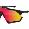 Lunettes SCICON Aeroshade XL Noir Brillant / Rouge Miroir