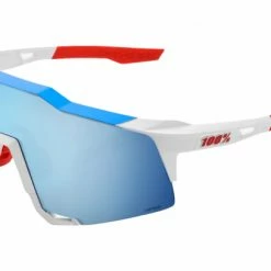 Lunettes 100% Speedcraft Total Energies Team Matte Blanc/Metallic Blue Hiper Gris / Orange