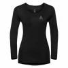 Maillot Manches Longues Odlo Merino 130 Noir Femme