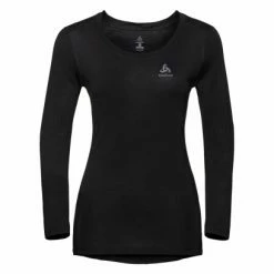 Maillot Manches Longues Odlo Merino 130 Noir Femme