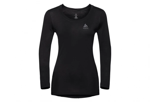 Maillot Manches Longues Odlo Merino 130 Noir Femme