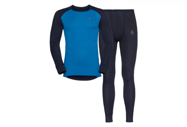 Ensemble Pull / Bas Odlo Active Warm Eco Set Rouge Bleu / Noir â Image 4