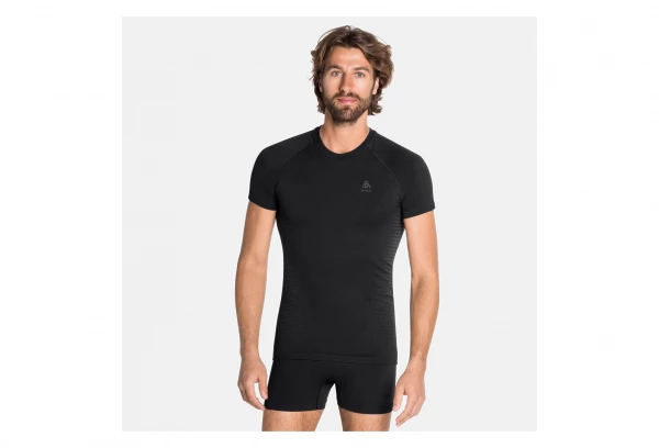 Maillot Manches Courtes Odlo Performance Warm Eco Noir – Image 3