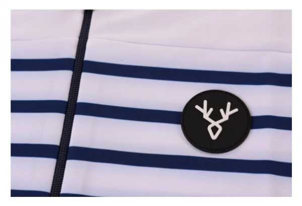 Produit Reconditionné - Maillot Manches Courtes Femme LeBram Ventoux Blanc Bleu Coupe Ajustée – Image 2