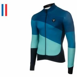 Maillot Manches Longues LeBram Roselend Vert / Bleu Coupe Ajustée