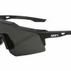 Lunettes 100% Speedcraft XS - Soft Tact Noir- Verres Fumés Blanc / Bleu