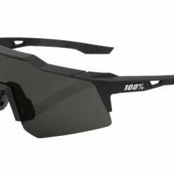 Lunettes 100% Speedcraft XS - Soft Tact Noir- Verres Fumés Blanc / Bleu