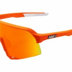 Lunettes 100% Hypercraft XS - Soft Tact Neon Orange - Verres Miroir Multicouche Rouge Hiper Orange / Rouge