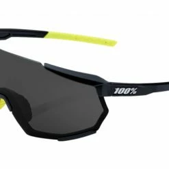 Lunettes 100% Racetrap 3.0 - Noir Brillant - Verres Fumés Noir / Translucide