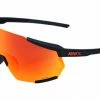 Lunettes 100% Racetrap 3.0 - Soft Tact Noir - Verres Multicouche Rouge Hiper Noir / Gris