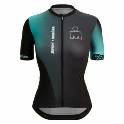 Maillot Manches Courtes Femme Santini X IronMan Ikaika Vert/Noir