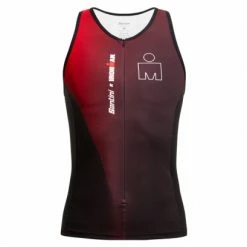 Maillot Sans Manche Santini X IronMan Ikaika Noir/Rouge