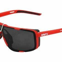 Lunettes De Soleil 100% Eastcraft - Soft Tact Rouge - Verres Miroir Noir Rouge / Noir