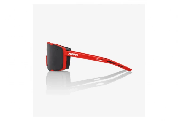 Lunettes De Soleil 100% Eastcraft - Soft Tact Rouge - Verres Miroir Noir Rouge / Noir – Image 3