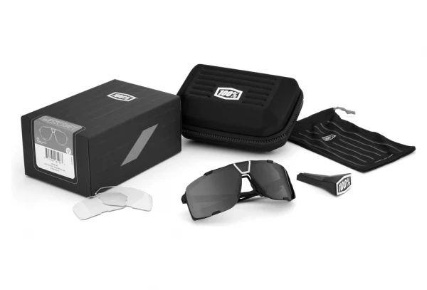 Lunettes De Soleil 100% Eastcraft - Soft Tact Rouge - Verres Miroir Noir Rouge / Noir – Image 6