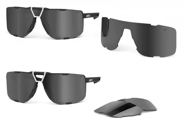 Lunettes De Soleil 100% Eastcraft - Soft Tact Rouge - Verres Miroir Noir Rouge / Noir – Image 7