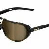 Lunettes De Soleil 100% Westcraft Soft Tact Noir - Verres Miroir Or Noir / Noir