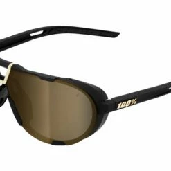 Lunettes De Soleil 100% Westcraft Soft Tact Noir - Verres Miroir Or Noir / Noir