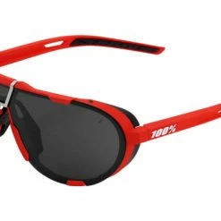 Lunettes De Soleil 100% Westcraft Soft Tact Rouge - Verres Miroir Noir Blanc / Bleu