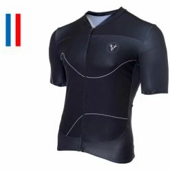 Maillot Manches Courtes LeBram Roseland Noir Coupe Ajustée Bleu