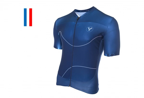 Maillot Manches Courtes LeBram Roseland Noir Coupe Ajustée Bleu – Image 8