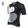 Maillot Manches Courtes LeBram Testanier Noir Coupe Ajustée Noir / Blanc