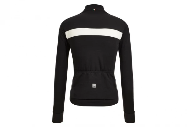 Maillot Manches Longues Santini Adapt Wool Noir/BLanc – Image 3