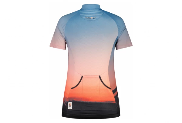 Maillot Manches Courtes Femme Maloja RondaM. 1/2 Glowing Sky Bleu / Orange – Image 2