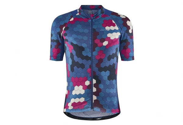 Maillot Manches Courtes Craft ADV Endur Graphic Bleu Rose