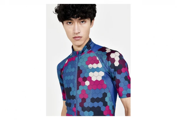 Maillot Manches Courtes Craft ADV Endur Graphic Bleu Rose – Image 2