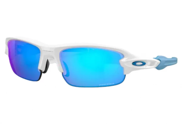 Lunettes Enfant Oakley Flak XXS Matte White / Prizm Ruby / Ref. OJ9008-0958 Blanc / Bleu – Image 6