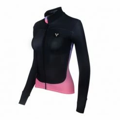 Maillot Manches Longues LeBram Bonette Noir Femme Coupe Ajustée Bleu / Rose
