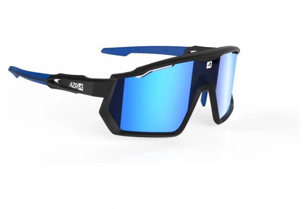 Coffret AZR Pro Race RX Noir Mate / Ecran Bleu + Ecran Incolore Blanc / Bleu