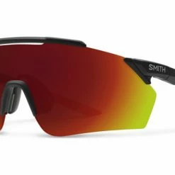 Lunettes Smith Ruckus Noir Orange / ChromaPop Rouge Mirror Noir / Gris
