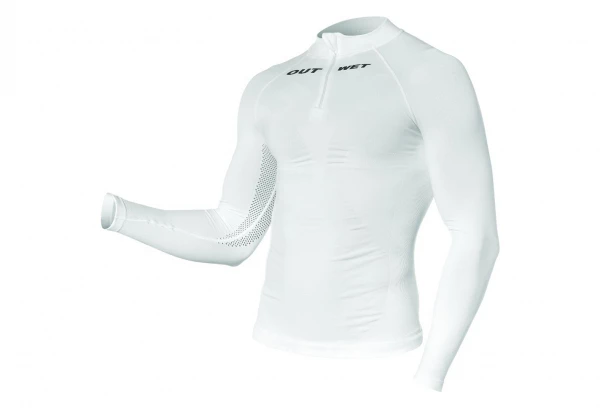 Sous-Maillot Manches Longues Outwet WP3 Zip Col Montant Blanc