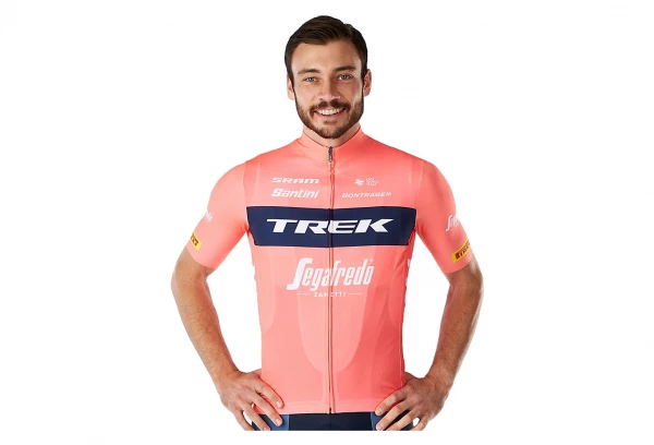 Maillot Manches Courtes Santini X Trek Segafredo Replica Coral / Rose