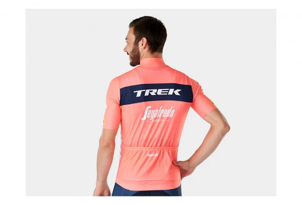 Maillot Manches Courtes Santini X Trek Segafredo Replica Coral / Rose – Image 4