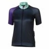 Maillot Manches Courtes XLC JE-S18 Bleu Foncé Vert Lilas