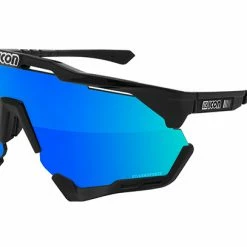 Lunettes SCICON Aeroshade XL Noir / Multimirror Blue