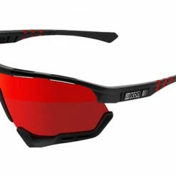 Lunettes SCICON Aerotech Noir / Multimirror Rouge Blanc / Marron